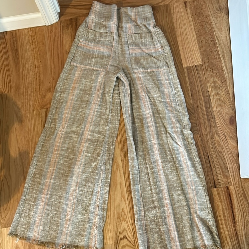 Free people wide leg linen pant